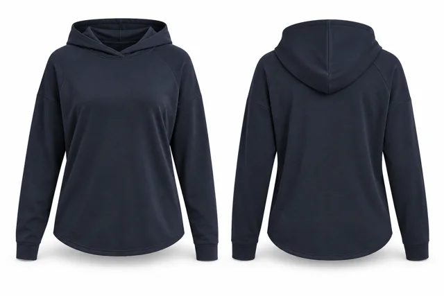 Navy relaxed golf-style hoodie