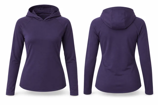 Purple minimal golf-style hoodie