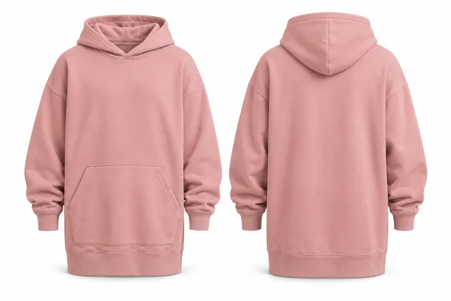 Pink longline oversized hoodie