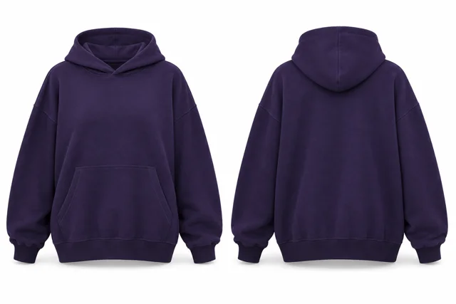 Purple minimal oversized hoodie