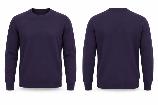 Purple classic knitted sweater