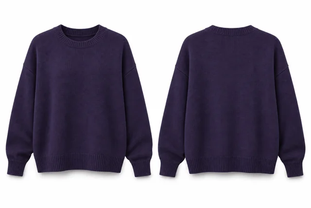 Purple relaxed knitted sweater