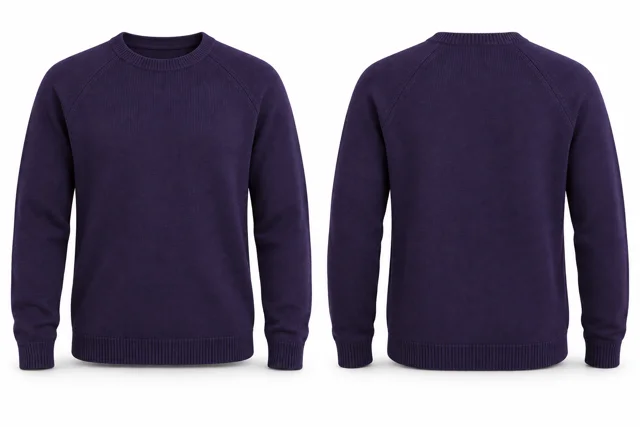 Purple raglan knitted sweater