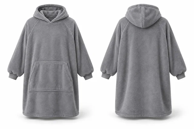 Sport Grey raglan adult blanket hoodie