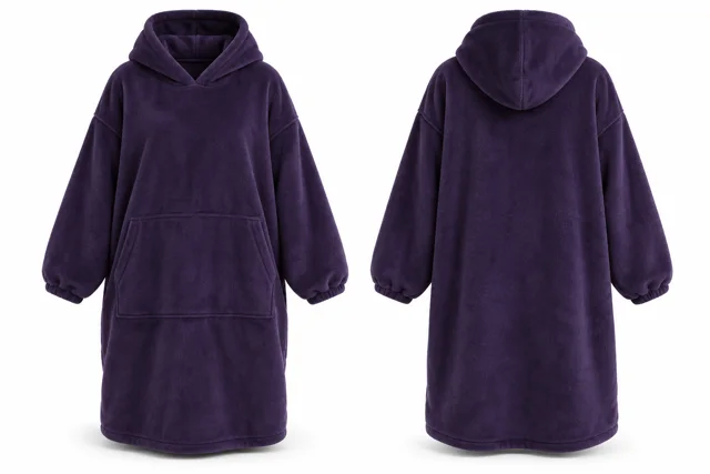 Purple minimal adult blanket hoodie