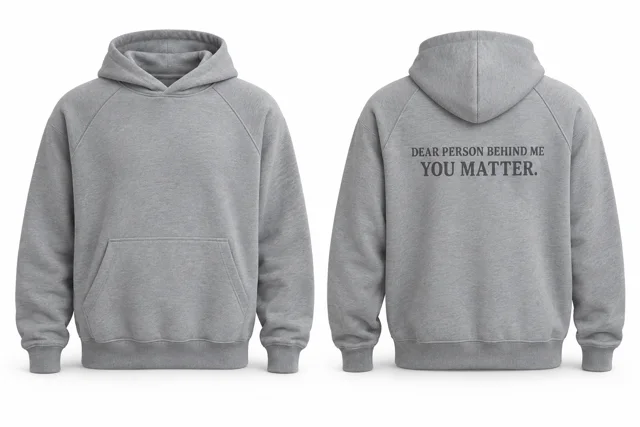 Sport Grey raglan dear person behind me hoodie