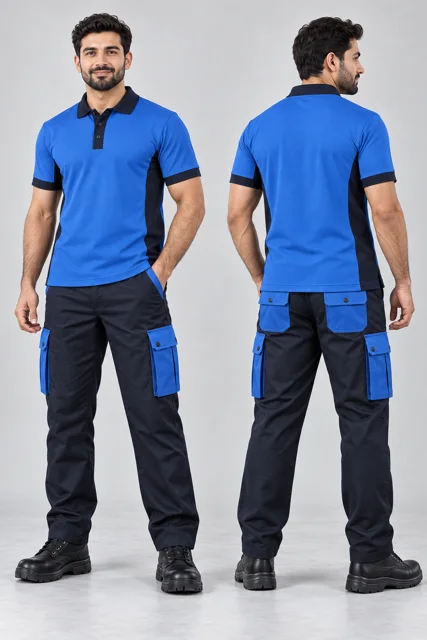Royal Blue / Navy Two-colour work polo