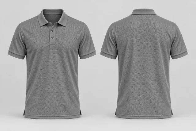Mid Grey Adult Short Sleeves cool mesh polo