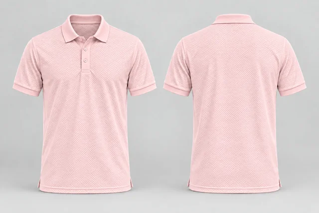Blush Pink Adult Short Sleeves cool mesh polo