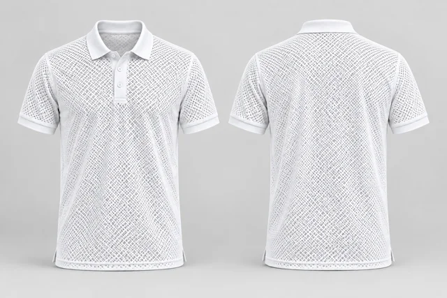 Open White Adult Short Sleeves cool mesh polo