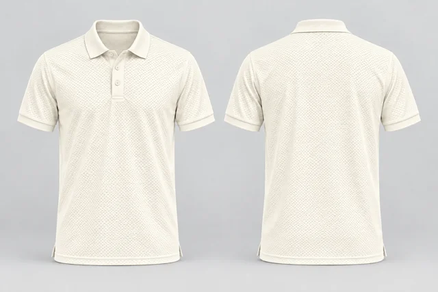 Ivory Adult Short Sleeves cool mesh polo