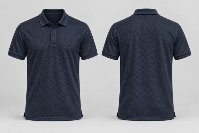 Dark Navy Adult Short Sleeves cool mesh polo