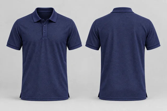 Deep Blue Adult Short Sleeves cool mesh polo