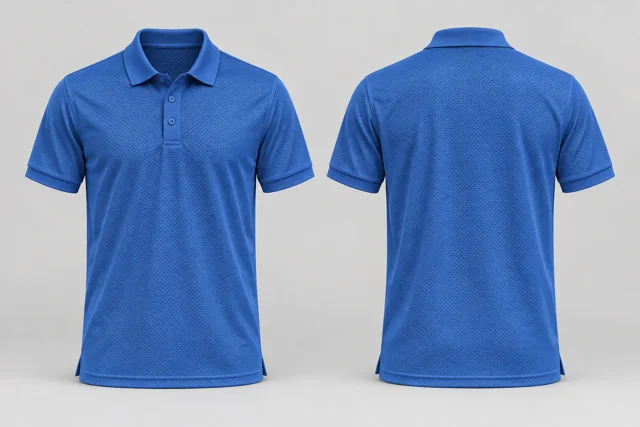 Royal Blue Adult Short Sleeves cool mesh polo