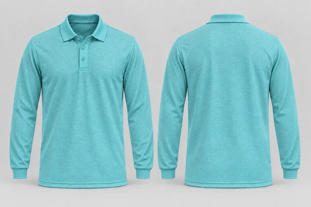 Aqua Full Sleeves cool mesh polo