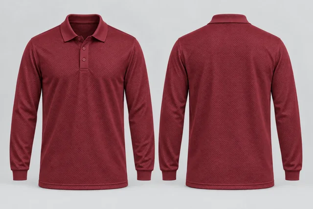 Maroon Full Sleeves cool mesh polo