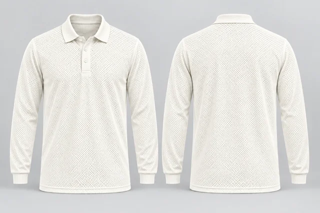 Open Ivory Full Sleeves cool mesh polo