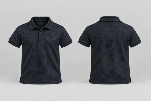 Ink Navy Kids Short Sleeves cool mesh polo
