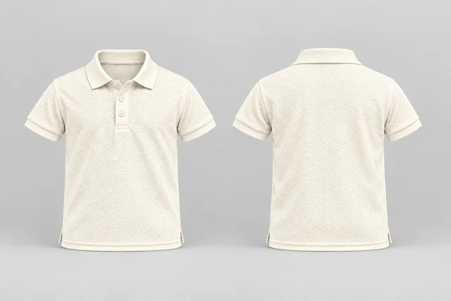Ivory Kids Short Sleeves cool mesh polo
