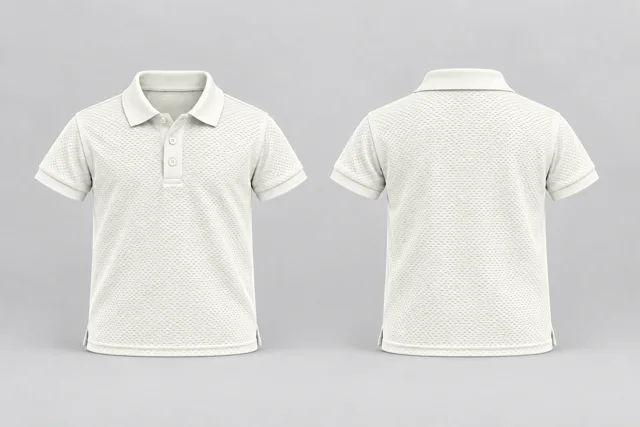 Cool Ivory Kids Short Sleeves cool mesh polo