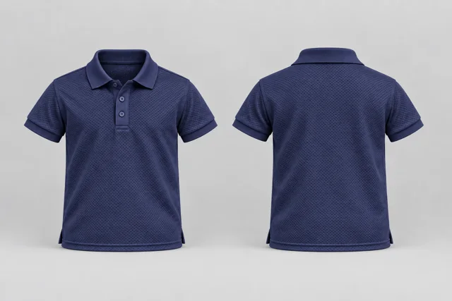 Deep Blue Kids Short Sleeves cool mesh polo