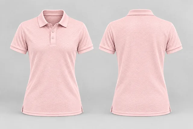 Blush Pink Women Short Sleeves cool mesh polo