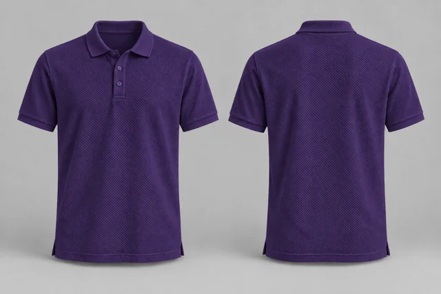 Deep Purple Adult Short Sleeves honeycomb polo