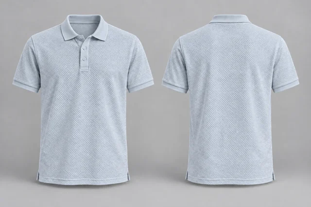 Silver Heather Adult Short Sleeves honeycomb polo
