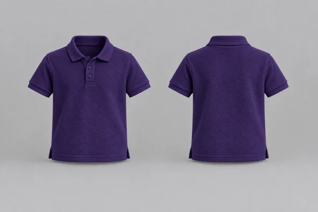 Deep Purple Kids Short Sleeves honeycomb polo