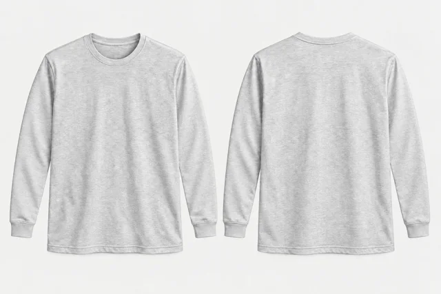 Pale Grey Melange Full-Sleeves
