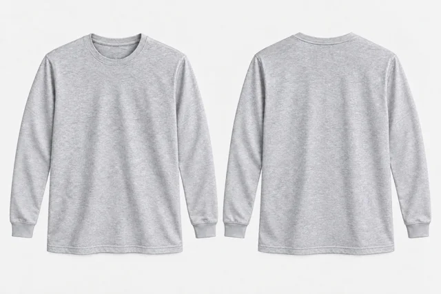 Silver Grey Melange Full-Sleeves