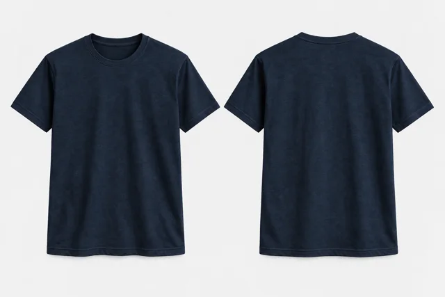 Navy Blue Round-Neck