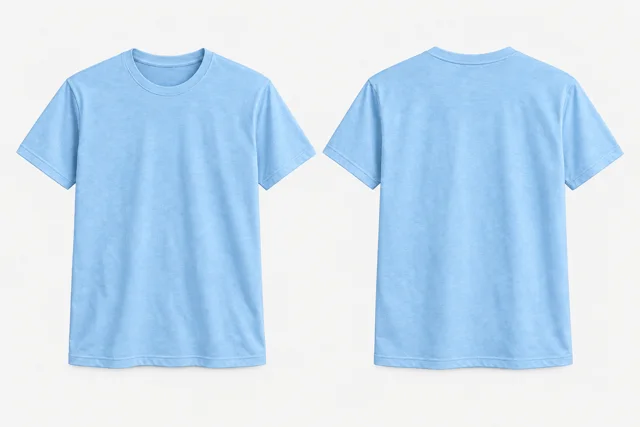 Sky Blue Round-Neck