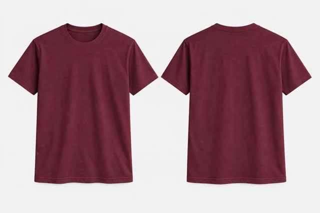 Burgundy Round-Neck