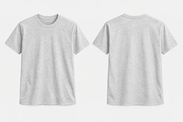 Pale Grey Melange Round-Neck