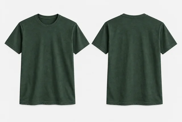 Bottle Green Round-Neck