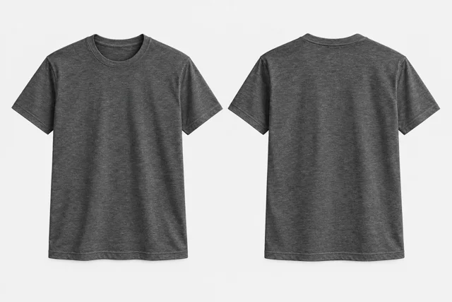 Charcoal Melange Round-Neck