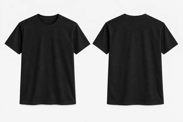 Jet Black Round-Neck