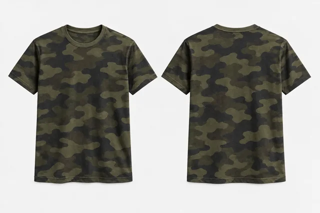 Woodland Camouflage Round-Neck