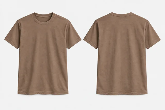 Camel Khaki Round-Neck