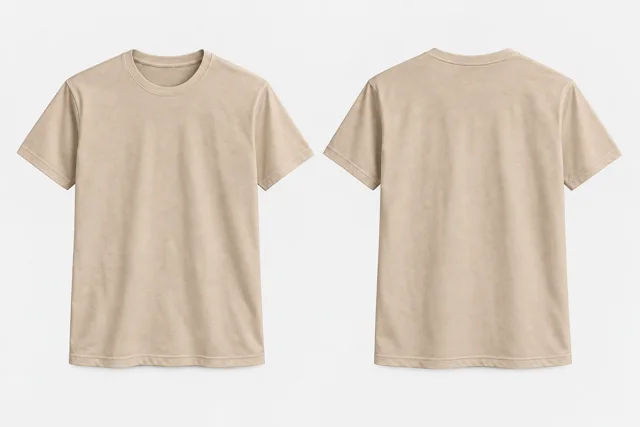 Cream Beige Round-Neck