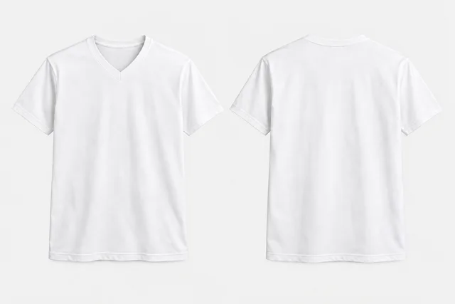 White V-Neck