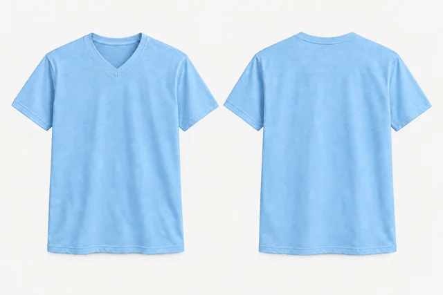 Sky Blue V-Neck