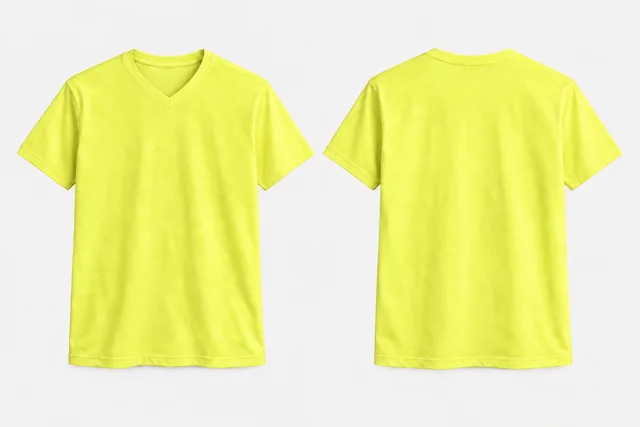 Lemon Yellow V-Neck
