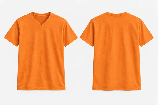 Warm Orange V-Neck