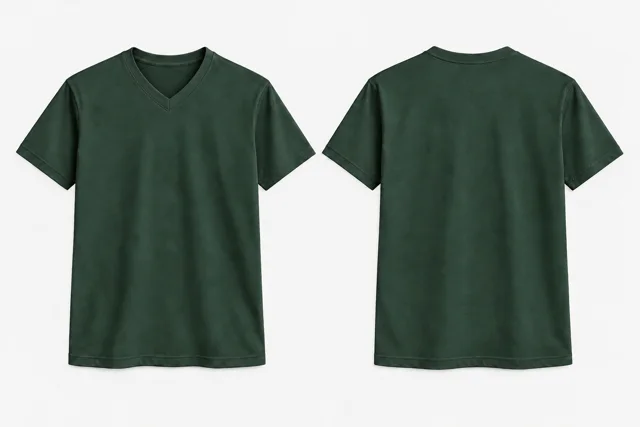 Bottle Green V-Neck