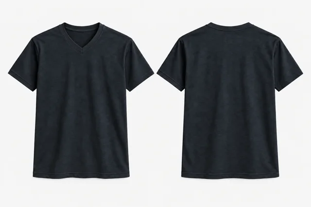 Blue Black V-Neck