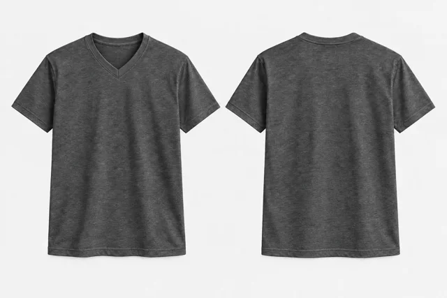 Charcoal Melange V-Neck