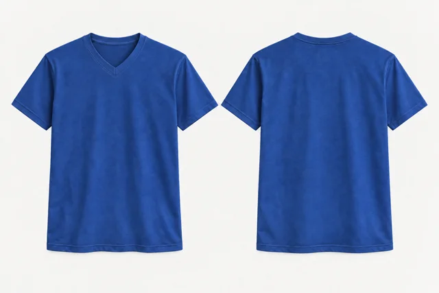 Deep Royal Blue V-Neck