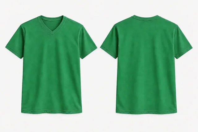Green V-Neck